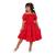 Vestido Ciganinha Infantil Menina Moda Blogueirinha Luxo Vermelho