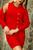 Vestido Curto E Casaquinho Quadriculado Trico Modal Vermelho
