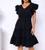 Vestido curto três marias feminino fashion Preto