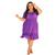 Vestido Curto Viscolinho Pipoca Plus Size Roxo