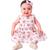 Vestido de Bebê Menina Florido com Tiara 100% Algodão Iris Rosa