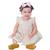 Vestido de Bebê Menina Infantil com Tiara 100% Algodão Bege