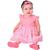 Vestido de Bebê Menina Infantil com Tiara 100% Algodão Coral