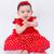 Vestido de Bebê Menina Infantil com Tiara 100% Algodão Vermelho