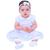 Vestido de Bebê Menina Infantil com Tiara 100% Algodão Branco