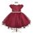 Vestido De Festa Infantil Princesa Marsala Aniversario Luxo Vermelho escuro