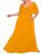 Vestido De Festa Plus Size Madrinha Longo Multiformas 50/64 Amarelo