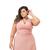 Vestido De Festa Plus Size Madrinha Longo Multiformas 50/64 Rosé