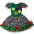 Vestido De Quadrilha Infantil Festa Junina Luxo Algodão Bk24 Verde