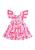 Vestido Estampa Neon Infantil Quimby Rosa
