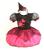 Vestido Fantasia Infantil Halloween Bruxinha e Tiara Preto