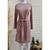 Vestido Feminino de Amarrar Manga longa Inverno Estilo Blogueira Moda Góspel Rose