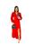 Vestido Feminino Longo Elegante Com Fenda Moda Social Festa Rodado Vermelho