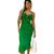 Vestido Feminino Midi Longo Canelado alcinha Argola decote Verde