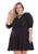 Vestido Feminino Plus Size Liso Preto, 30001