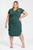 Vestido Feminino Plus Size Malha Viscose Detalhe Decote Tiras - Serena  Verde militar