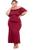 Vestido Feminino Plus Size Midi Ombro a Ombro Roupas GG Vermelho