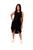 Vestido Feminino Regata Mullet Plus Size Saruel Decote V Lindo Verão Preto