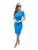 Vestido Feminino Social MIdi Plus Size Moda Evangelica Liso luxo Festa 654 Azul celeste