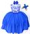 Vestido Festa Infantil Azul Royal Luxo 4 A 16 Anos Oferta Azul