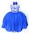 Vestido Festa Infantil Casamento Daminha Florista  Com Tiara Azul