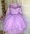 Vestido festa infantil lilás Bolofofos ou princesa sofia 1 a 4 anos Lilás com capa