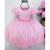 Vestido festa infantil princesa luxo 1 aninho Vestido rosa com pérolas