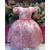 Vestido festa infantil realeza rosa renda princesa luxo Rosa renda rosa modelo 2