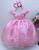 Vestido festa infantil realeza rosa renda princesa luxo Rosa renda rosa modelo 1