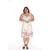 Vestido floral plus size roupa feminina tamanho grande cod 051fln Branco