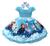Vestido Frozen Elsa Ana Aniversario Infantil Festa Luxo Azul