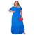 Vestido Gestante Moda Feminina Vestido Longo Para Gravida Plus Size Azul turquesa