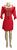 Vestido Indiano Curto Em Viscose Bordado Ombro Vazado IP-456 Vermelho