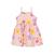 Vestido Infantil Alças Brilho Estampa Colorida Floral Verão Rosa claro