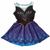 Vestido Infantil Anna Frozen Envio Imediato Azul