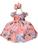 Vestido Infantil Azul Rosa Pessego Salmão Florido Luxo 4 Cores Perfeito Princesa Aniversário Daminha Salmão