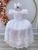 Vestido Infantil Branco C/ Cinto de Pérolas e Renda Realeza Luxo Festa  2260BD Branco