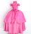 Vestido Infantil Fantasia Bela Aurora Barbie Luxo E  Tiara Rosa