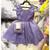 Vestido Infantil Festa Princesa Lilás Roxo Sofia Rapunzel Com Capa Roxo