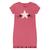 Vestido Infantil Kily T-Shirt Estrela Paetê Rosa