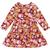 Vestido Infantil Kyly Manga Longa Estampa Floral Vermelho