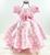 Vestido infantil luxo de festa princesa minnie rosa com bolinhas brancas (tam 1 ao 4) cod.000454 Rosa