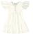 Vestido Infantil Menina Curto Viscose Fresquinho Leve Evase Off white