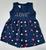 Vestido infantil menina em cotton glitter c/strass Marinho