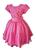 Vestido Infantil Menina Glitter Rosa Chiclete Aniversário Rosa