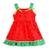 Vestido Infantil Menina Sereia Saia Florida Festa Ano Novo Vermelho