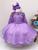 Vestido Infantil Princesa Rapunzel Sofia Roxo Lilás Com Capa Sem Laço Roxo