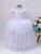 Vestido Infantil Realeza Branco C/ Renda Pérolas Festa Super  Luxo Branco