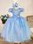 Vestido Infantil Rose Renda Damas Honra Casamentos Pérola Vesta Luxo Azul