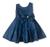 Vestido Infantil Roupa De Menina Rodado Moda Evangélica Luxo Azul, Marinho